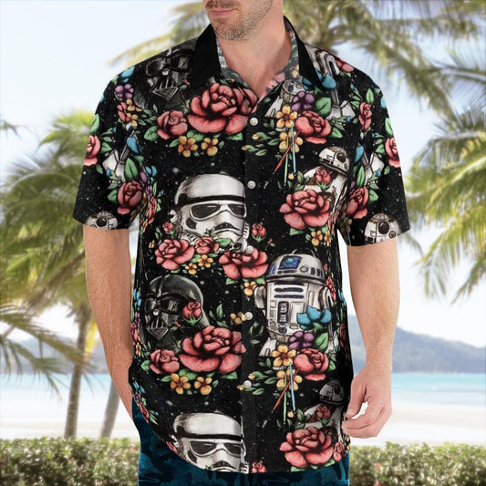 SW Floral Hawaiian Shirt - Moonbestprint