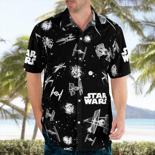 SW Spaceship Hawaiian Shirt - Moonbestprint