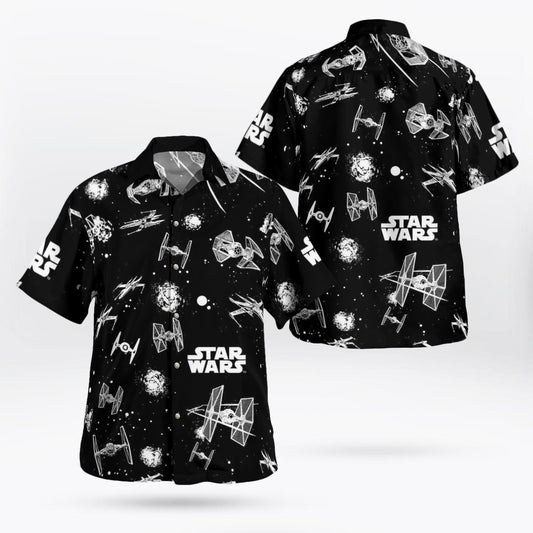 SW Spaceship Hawaiian Shirt - Moonbestprint