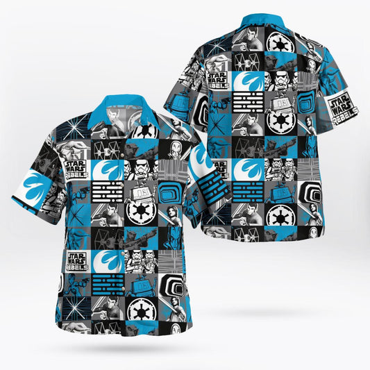 SW Rebels Blue Hawaiian Shirt - Moonbestprint