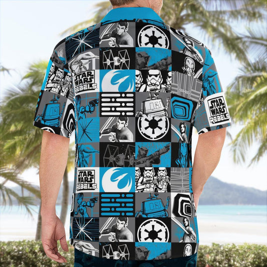SW Rebels Blue Hawaiian Shirt - Moonbestprint