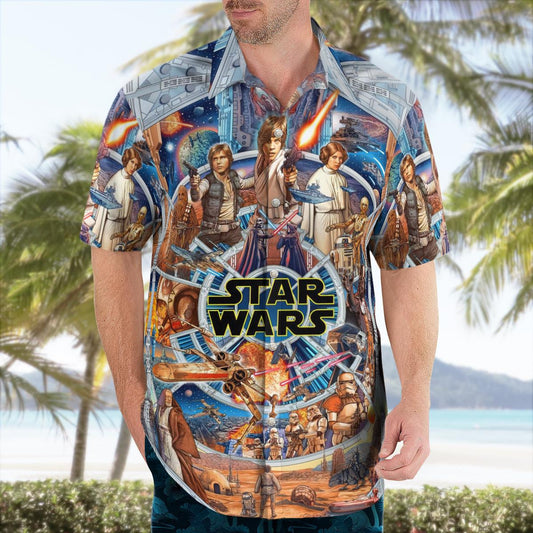 SW Mens Hawaiian Shirt - Moonbestprint