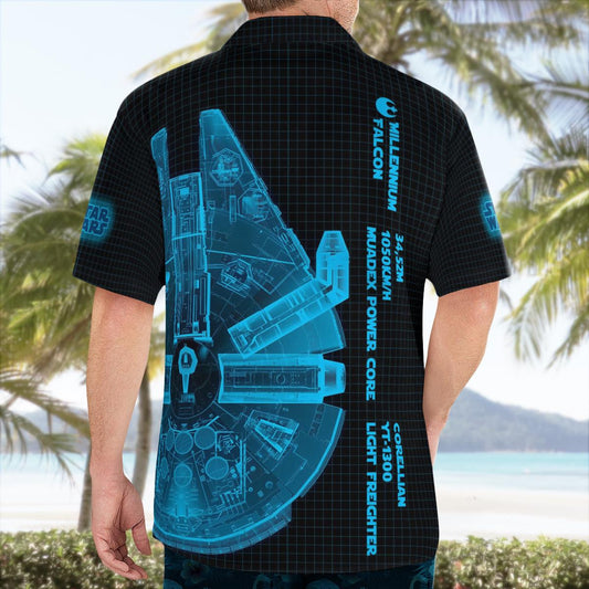 SW Millennium Falcon Hawaiian Shirt - Moonbestprint