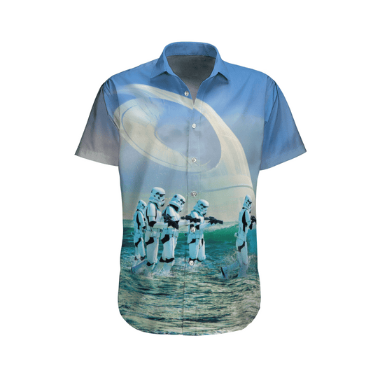 Stormtroopers On Beach Hawaii Shirt - Moonbestprint