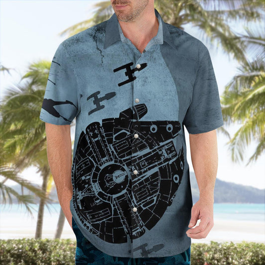 Millennium Falcon SW Hawaiian Shirt - Moonbestprint