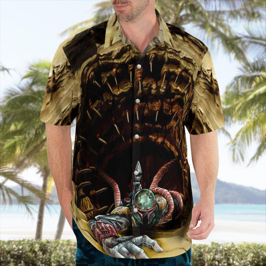 SW Boba Fett Sarlacc Hawaiian Shirt - Moonbestprint