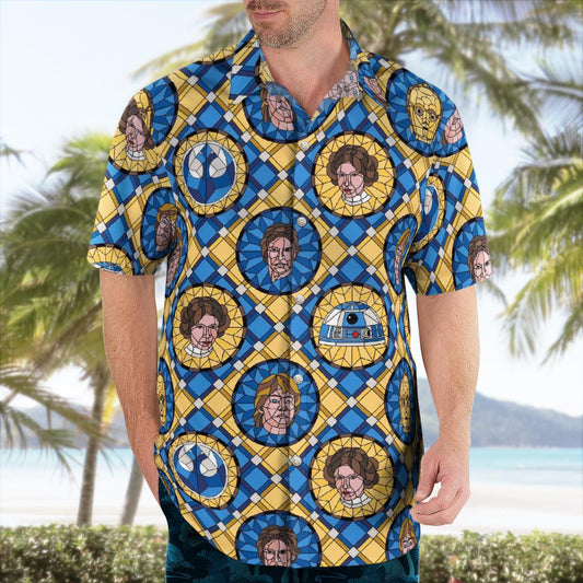 SW Stained Glass Rebel Coin Hawaii Shirt - Moonbestprint