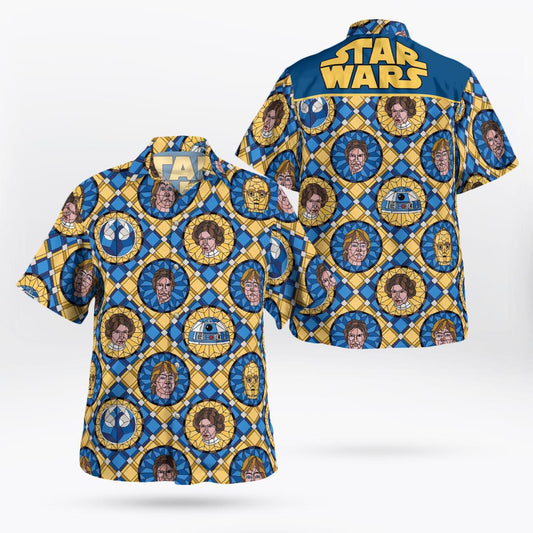 SW Stained Glass Rebel Coin Hawaii Shirt - Moonbestprint