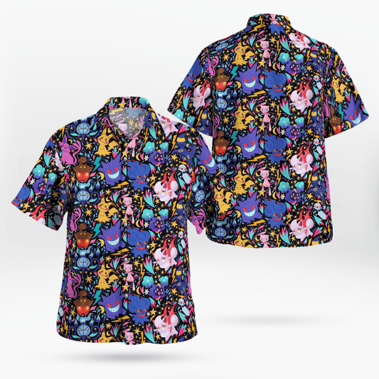 Tropical Ghost Pokemon Hawaiian Shirt - Moonbestprint