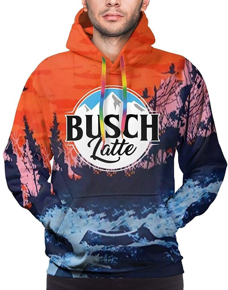 Busch Latte Over Print 3d Hoodie Zip Hoodie Moonbestprint