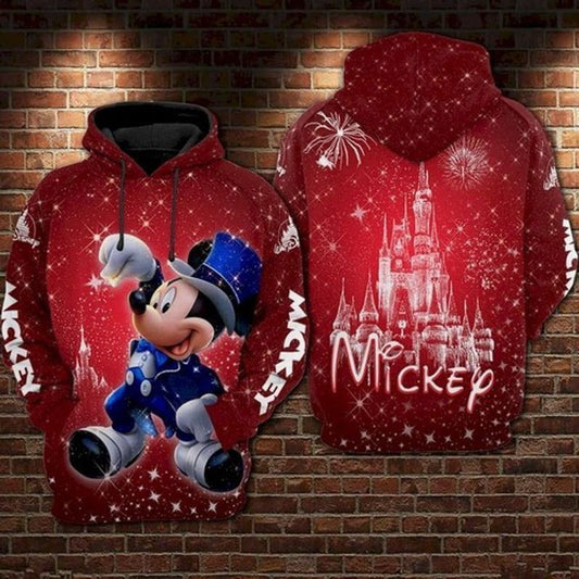 Mickey Mouse Disney Magician Castle 3d T Shirt Sweatshirt Zip Hoodie Bomber 638 Moonbestprint