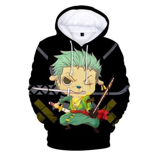 Roronoa Zoro Anime One Piece Over Print 3d Hoodie Zip Hoodie Moonbestprint