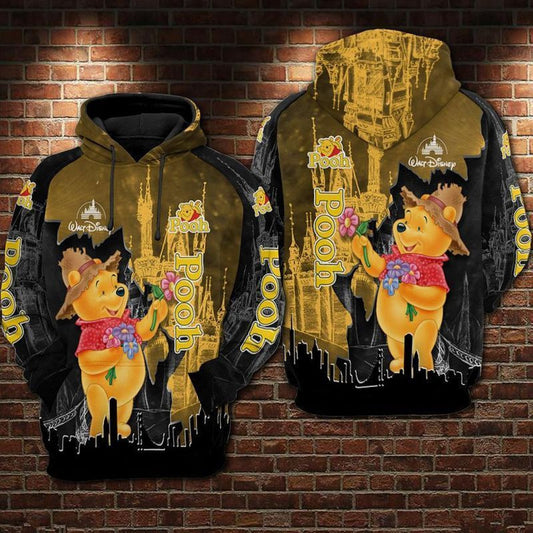 Winnie The Pooh Twinkle Disney Castle Over Print 3d Hoodie Zip Hoodie 18 Moonbestprint