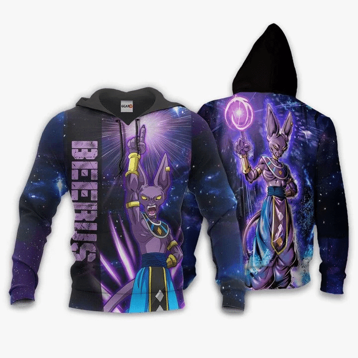 Beerus Sama Dragon Ball Anime Manga For Men And Women 3d Hoodie Zip Hoodie Moonbestprint