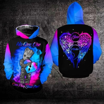 Baby Groot You Matter No One Else Can Play Your Part Suicide Prevention 3d Hoodie Zip Hoodie Moonbestprint