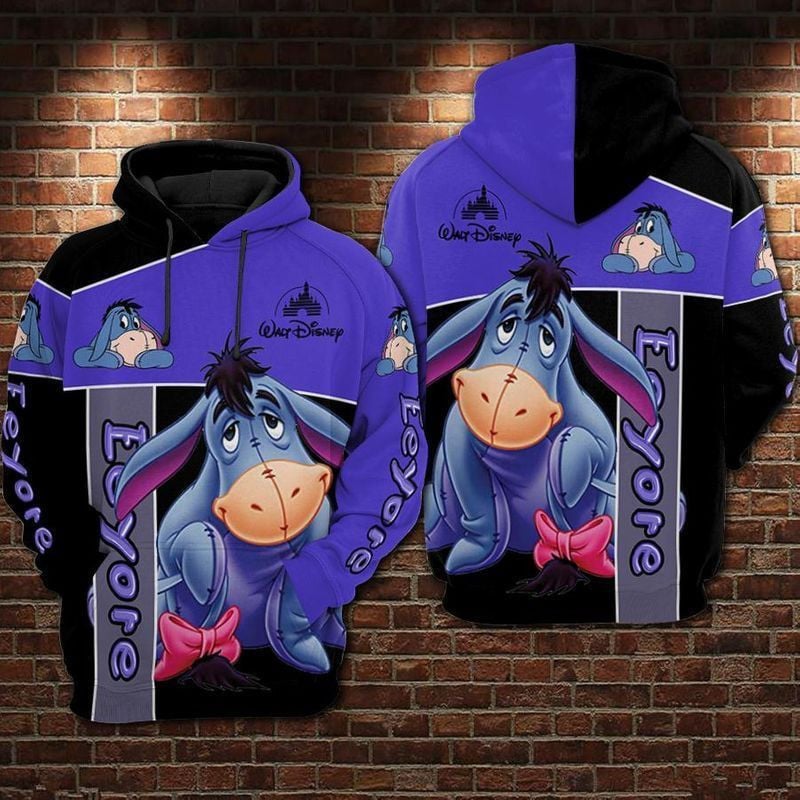 Eeyore Winnie The Pooh Disney Over Print 3d Hoodie Zip Hoodie Moonbestprint
