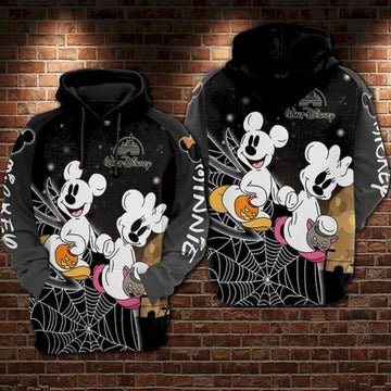 Mickey And Minnie Mouse Spider Web 3d Hoodie Moonbestprint