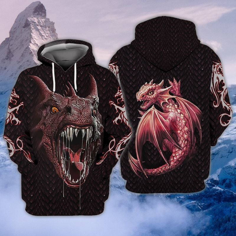 Red Dragon For Men Women 3d Hoodie Zip Hoodie Moonbestprint