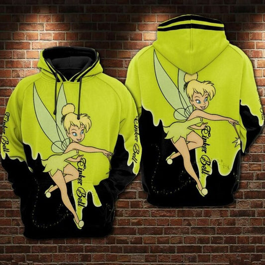 Tinker Bell Cartoon The Great Fairy Rescue Over Print 3d Hoodie Zip Hoodie Moonbestprint