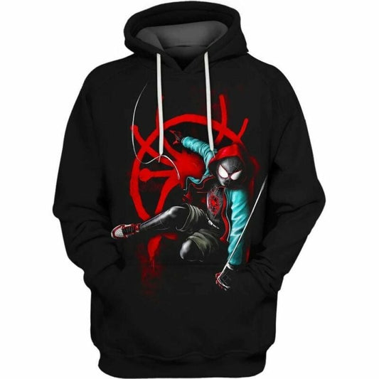 Miles Morales Spiderman Over Print 3d Hoodie Zip Hoodie Moonbestprint
