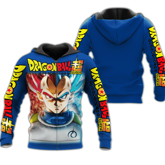 Prince Vegeta Cosplay Dragon Ball Anime Manga For Men And Women 3d Hoodie Zip Hoodie Moonbestprint
