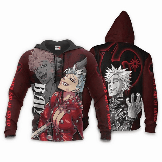 Fox's Sin Of Greed Ban Seven Deadly Sins Anime Manga For Men And Women 3d Hoodie Zip Hoodie Moonbestprint