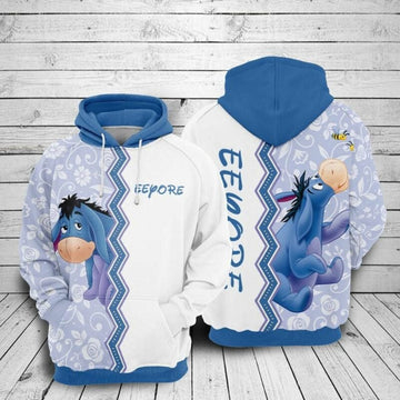 Eeyore And Bee Cartoon Winnie The Pooh Over Print 3d Hoodie Zip Hoodie Moonbestprint