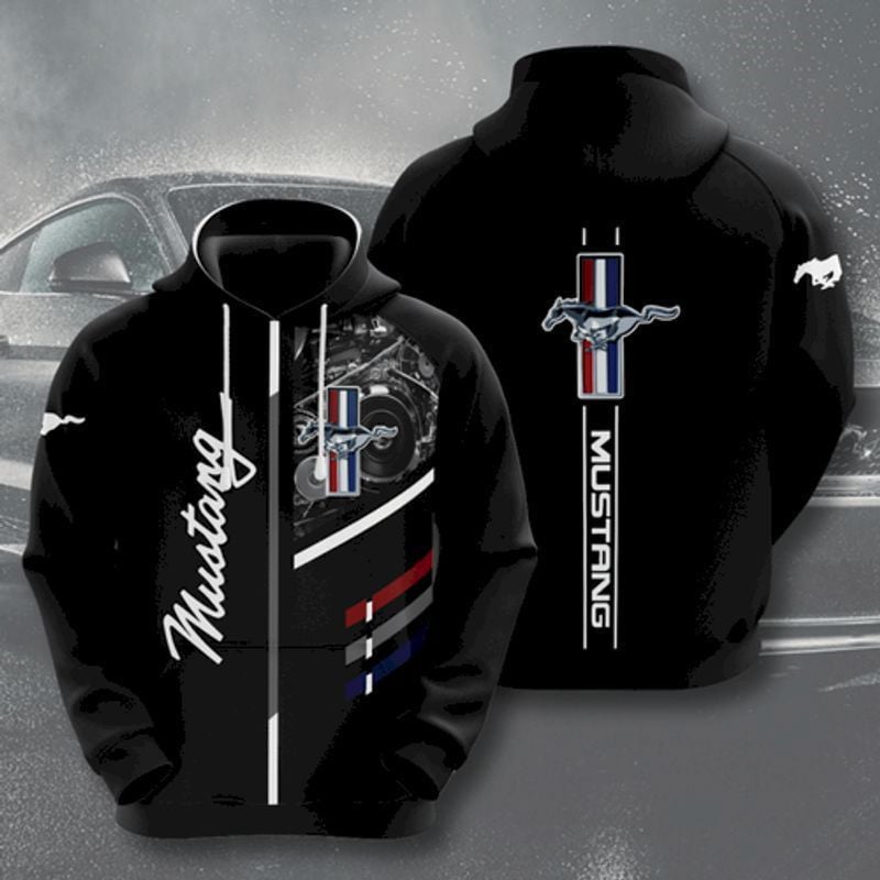 Mustang Logo Teams For Fans Full Over Printing 3d Hoodie Moonbestprint