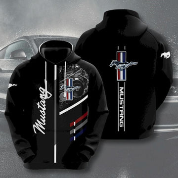 Mustang Logo Teams For Fans Full Over Printing 3d Hoodie Moonbestprint