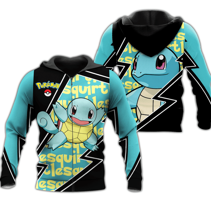 Squirtle Pokemon Anime Manga For Men And Women 3d Hoodie Zip Hoodie Moonbestprint