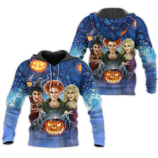 Disney Halloween Hoodie Hocus Pocus Sanderson Sisters Witches 3d Hoodie Zip Hoodie Moonbestprint