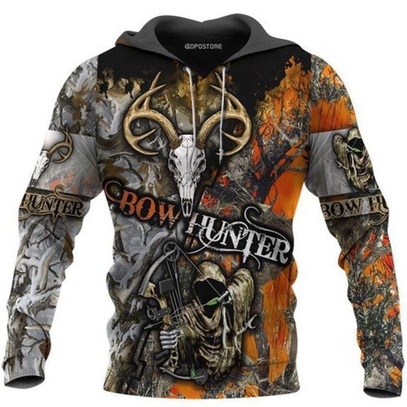 Grim Reaper Bow Hunter Camo 3d Hoodie Moonbestprint