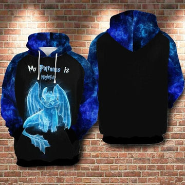 Nightfury Crtoon Gift Of The Night Fury My Patronus Is Nightfury Over Print 3d Hoodie Zip Hoodie Moonbestprint