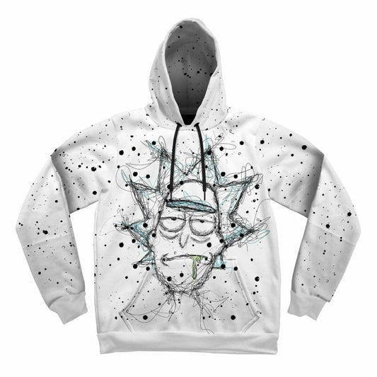 Scribble Rick Cartoon And Morty Gift For Men And Women Over Print 3d Hoodie Zip Hoodie Moonbestprint
