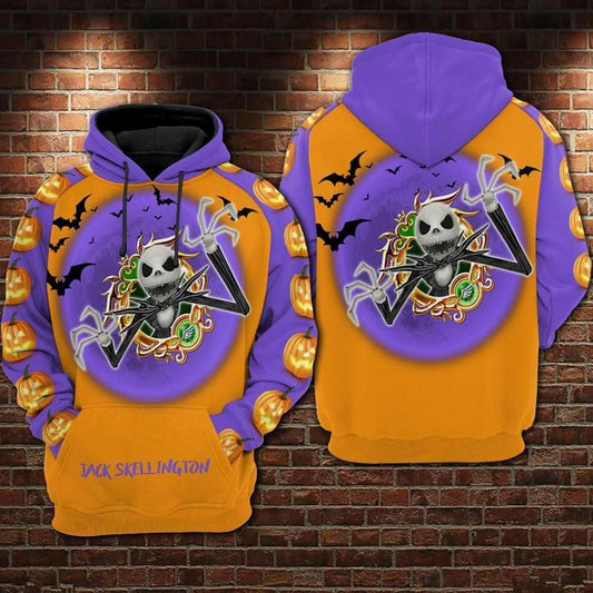 Jack Skellington Over Print 3d Hoodie Zip Hoodie 215 Moonbestprint