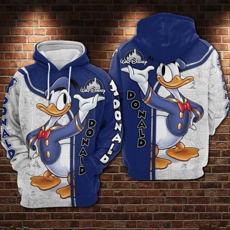 Donald Duck Walt Disney Cute Donald Gift For Fan 3d Hoodie All Over Printed Hoodie Moonbestprint