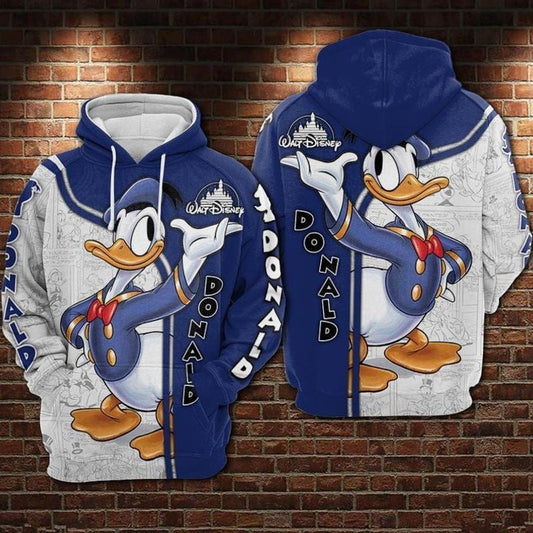 Donald Duck Walt Disney Cute Donald Gift For Fan 3d Hoodie All Over Printed Hoodie Moonbestprint