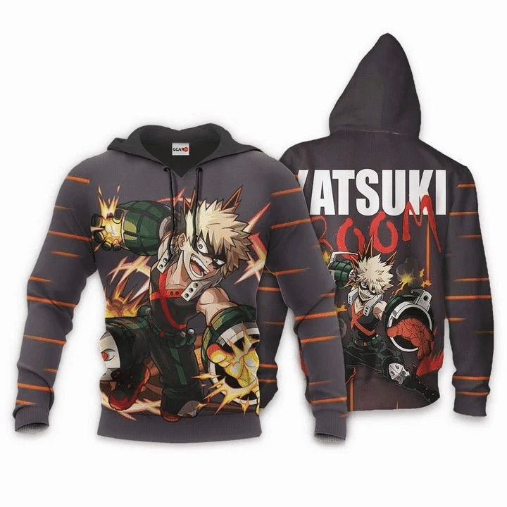 Katsuki Bakugo Anime Manga My Hero Academia Dynamight For All For Men And Women 3d Hoodie Zip Hoodie Moonbestprint
