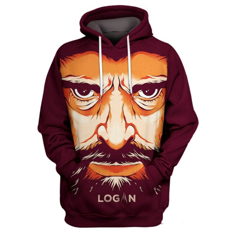 X-men Logan Face Hoodie Zip Hoodie Moonbestprint