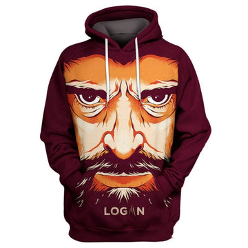 X-men Logan Face Hoodie Zip Hoodie Moonbestprint