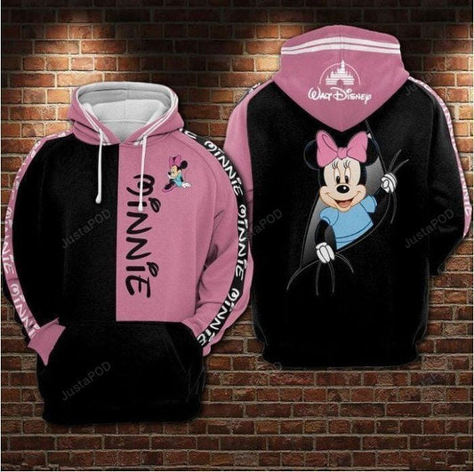 Walt Disney Minnie Mouse 3d All Over Print Hoodie, Zip-up Hoodie Moonbestprint