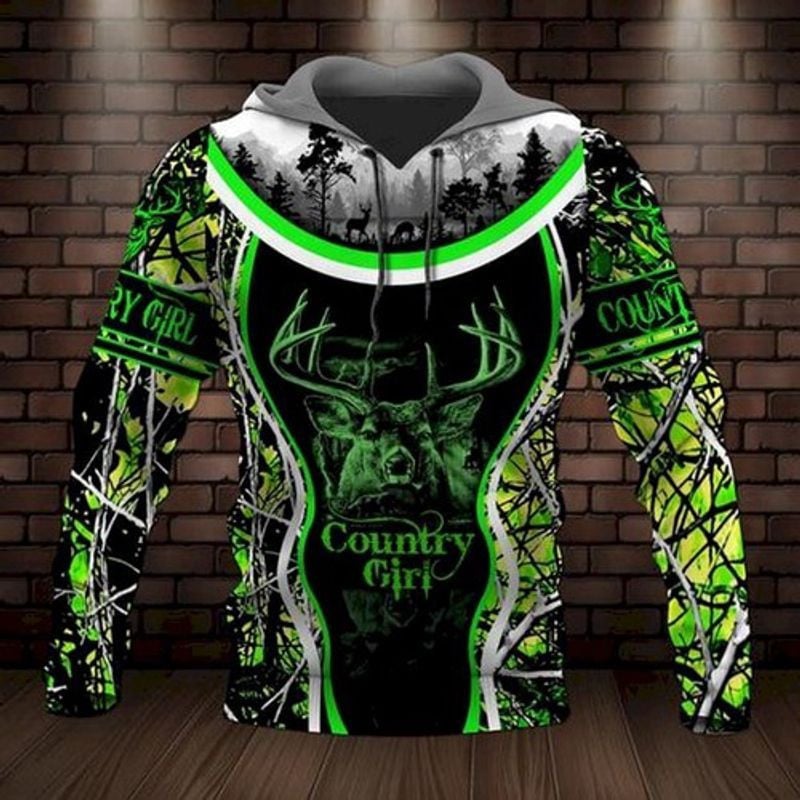 Deer Country Girl All Over Printing 3d Hoodie Moonbestprint