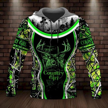 Deer Country Girl All Over Printing 3d Hoodie Moonbestprint