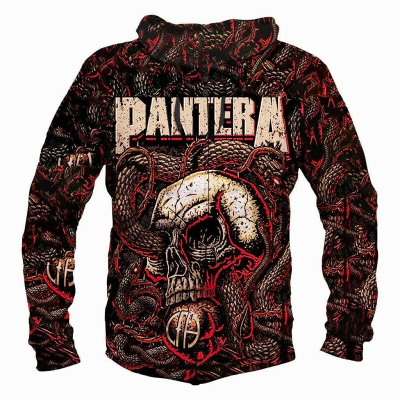 Pantera Hoodies - Pullover Red Hoodie Moonbestprint