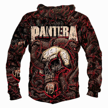 Pantera Hoodies - Pullover Red Hoodie Moonbestprint
