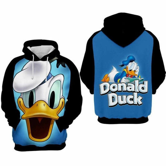Donald Duck Blue Over Print 3d Hoodie Zip Hoodie Moonbestprint
