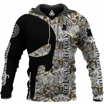Coyote Hunter All Over Printed Custom 3d Hoodie Moonbestprint