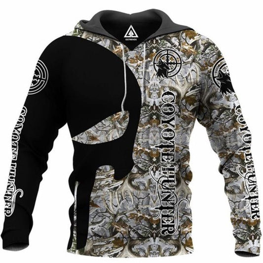 Coyote Hunter All Over Printed Custom 3d Hoodie Moonbestprint