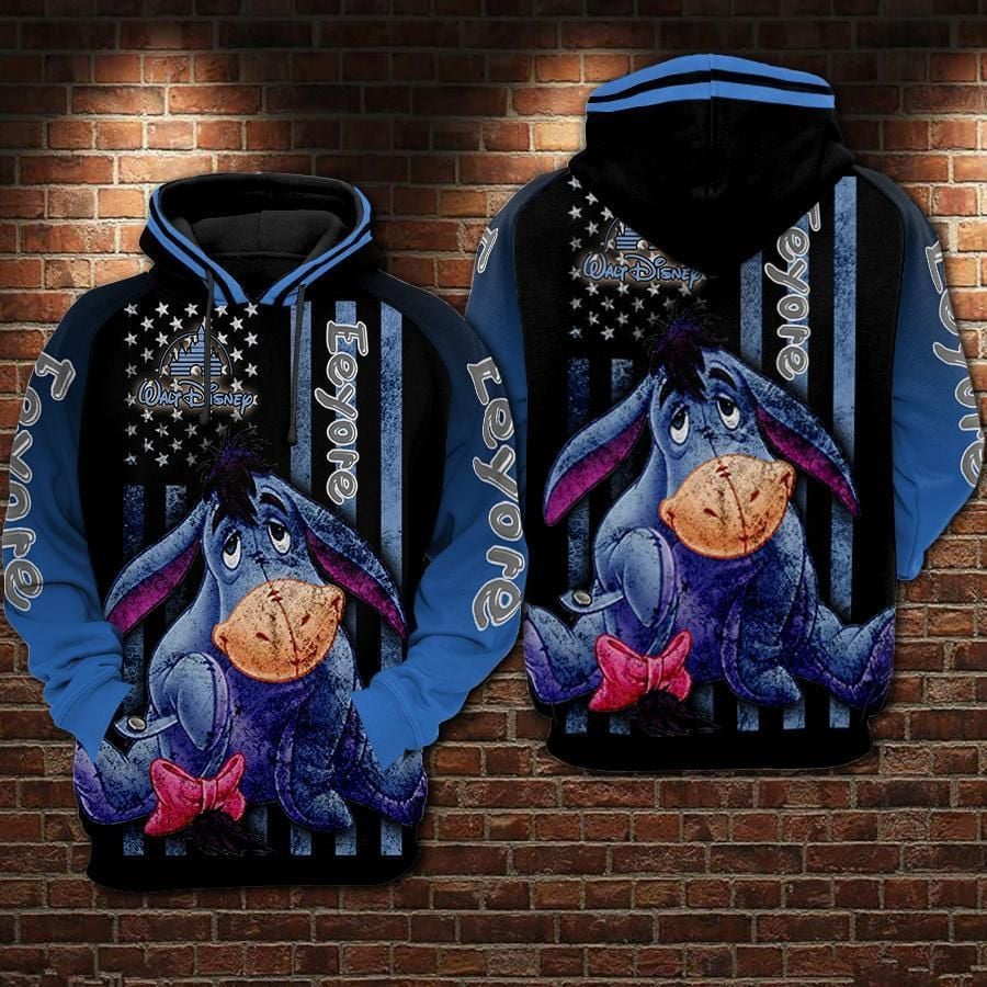 Eeyore Cartoon Winnie The Pooh Movies The Disney Over Print 3d Hoodie Zip Hoodie 140 Moonbestprint