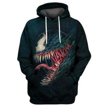 Max Red &amp; Blue Venom Hoodie Zip Hoodie Moonbestprint